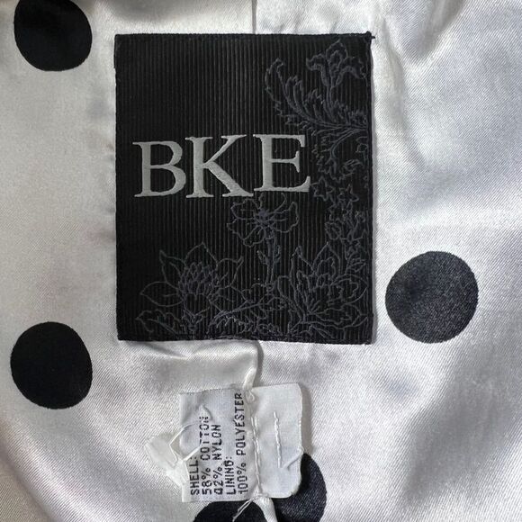 Buckle BKE Trench Jacket S Small Womens Black Oversized Button Polka Dot Lining - Picture 7 of 12